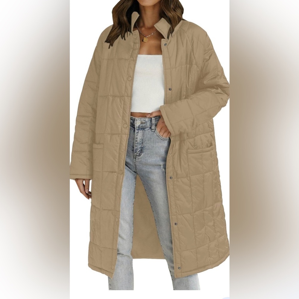 ZESICA WOMENS BUTTON DOWN QUILTED JACKET SIZE L NWT